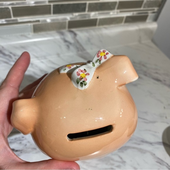 Vintage Pig Piggy bank kitschy cute coin bank - Picture 7 of 9